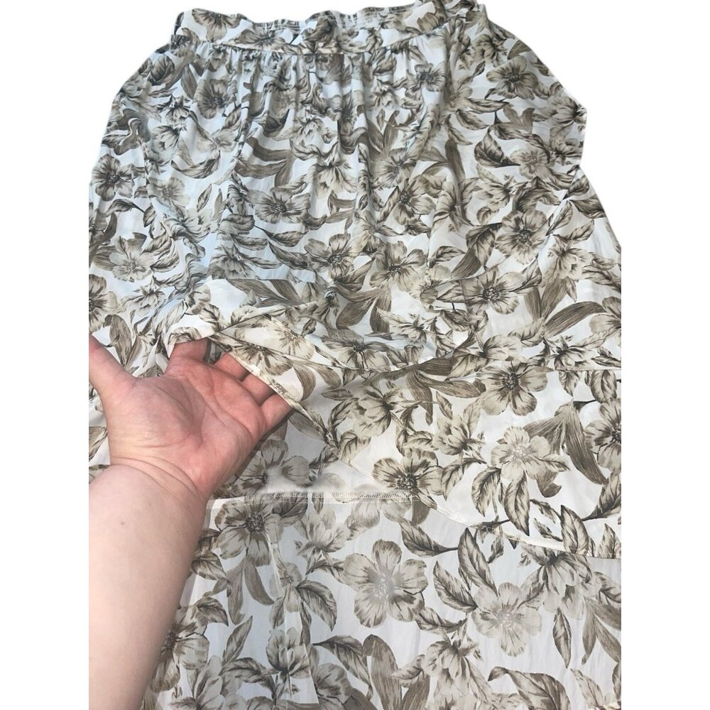 J JILL Women's Large Petite Ruffled Hi-Low Skirt Floral Print - Picture 4 of 11